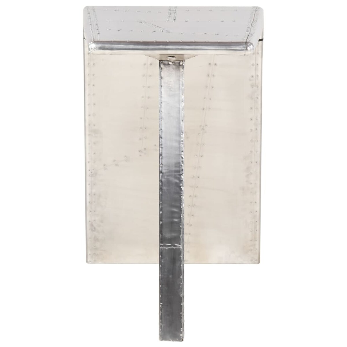 vidaXL Biurko Aviator, srebrne, 112 x 50 x 76 cm, metalowe