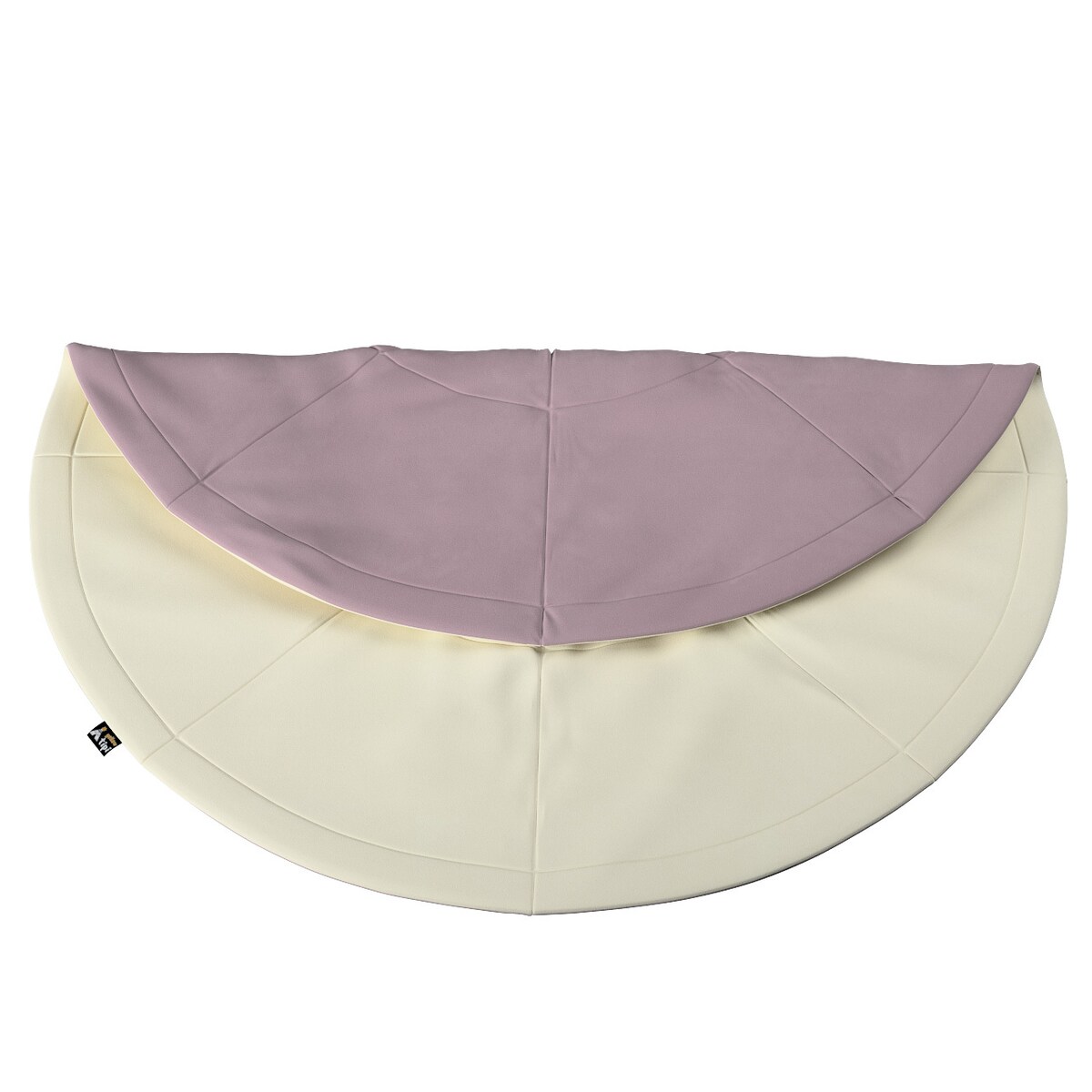 Mata okrągła, śmietankowa biel, 130cm, Posh Velvet