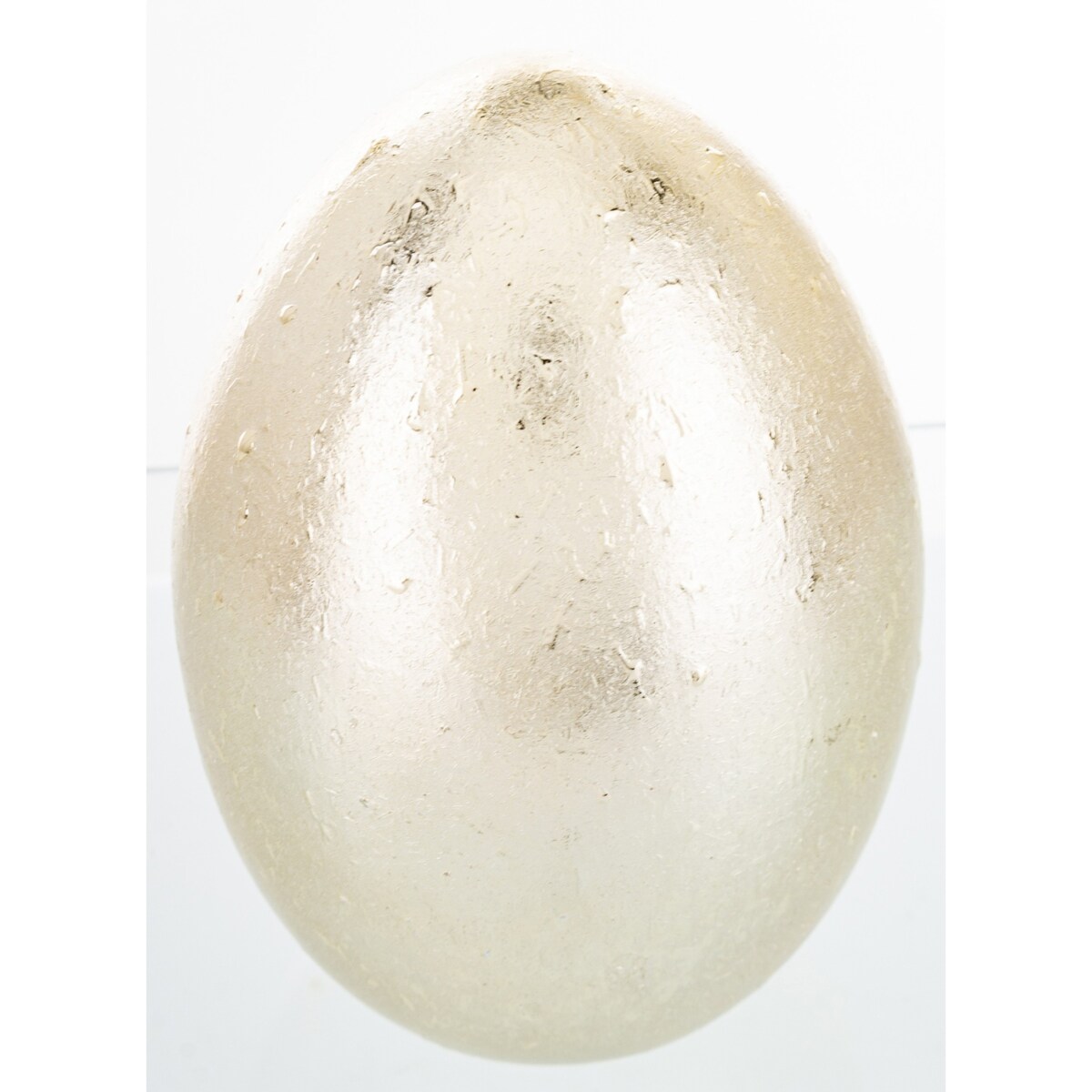 Dekoracja - srebrne jajko z ceramiki 11,5x8x8 cm MONNI - IV