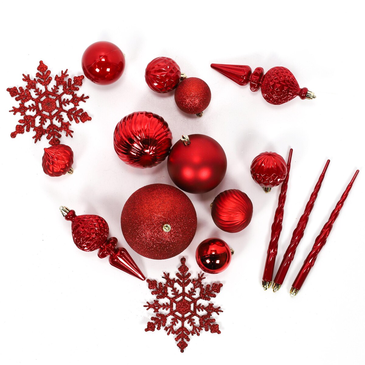 Zestaw ozdób świątecznych, 57 szt.