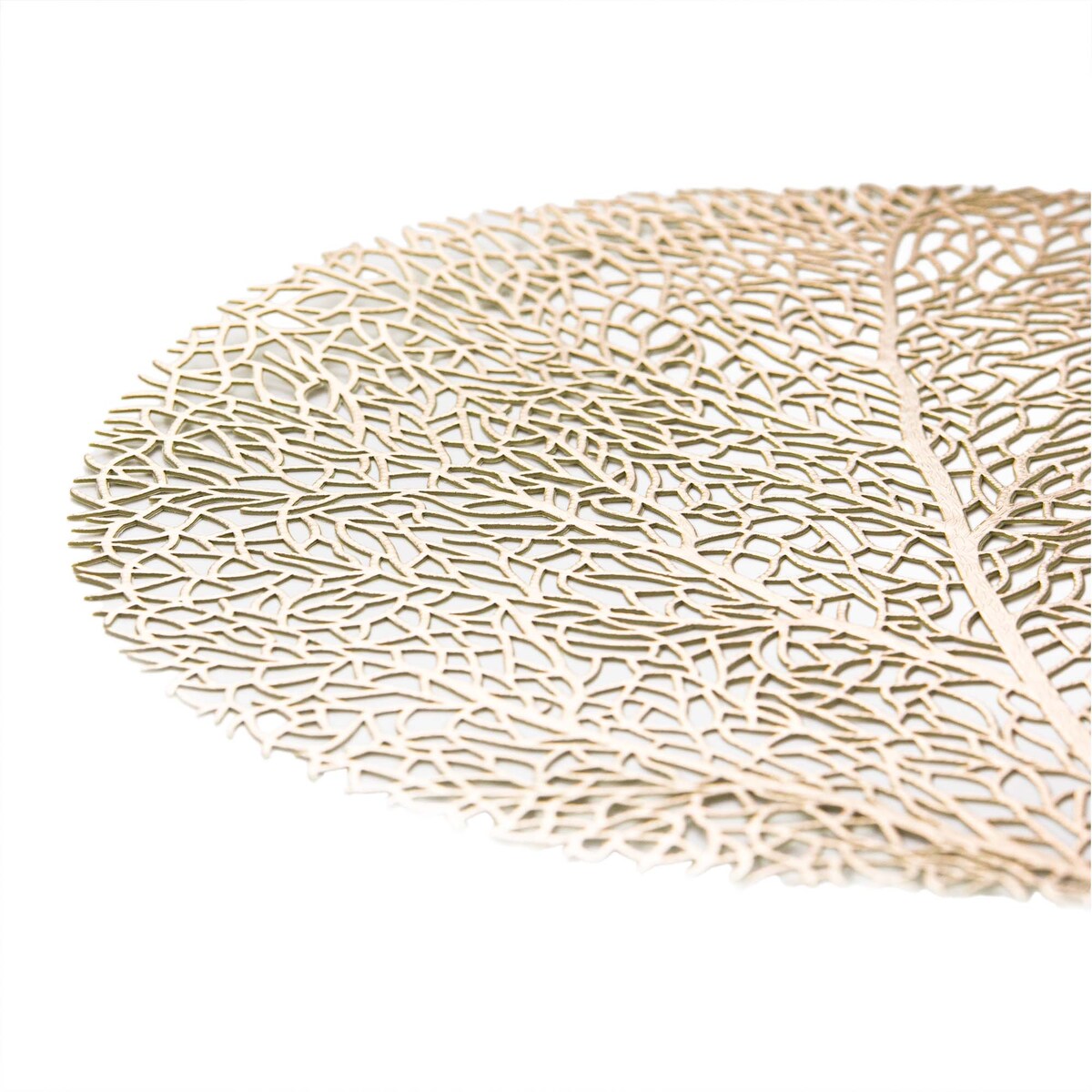 Podkładka Ażurowa Na Stół Mata Stołowa Pod Talerz Ozdoba 38 Cm Drzewo Pvc Złota