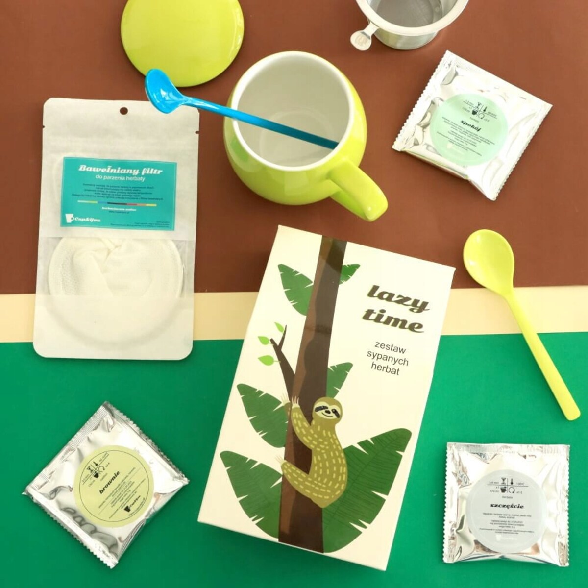 Wyjątkowy Zestaw 10 herbat smakowych mix z filtrem prezent dla leniucha