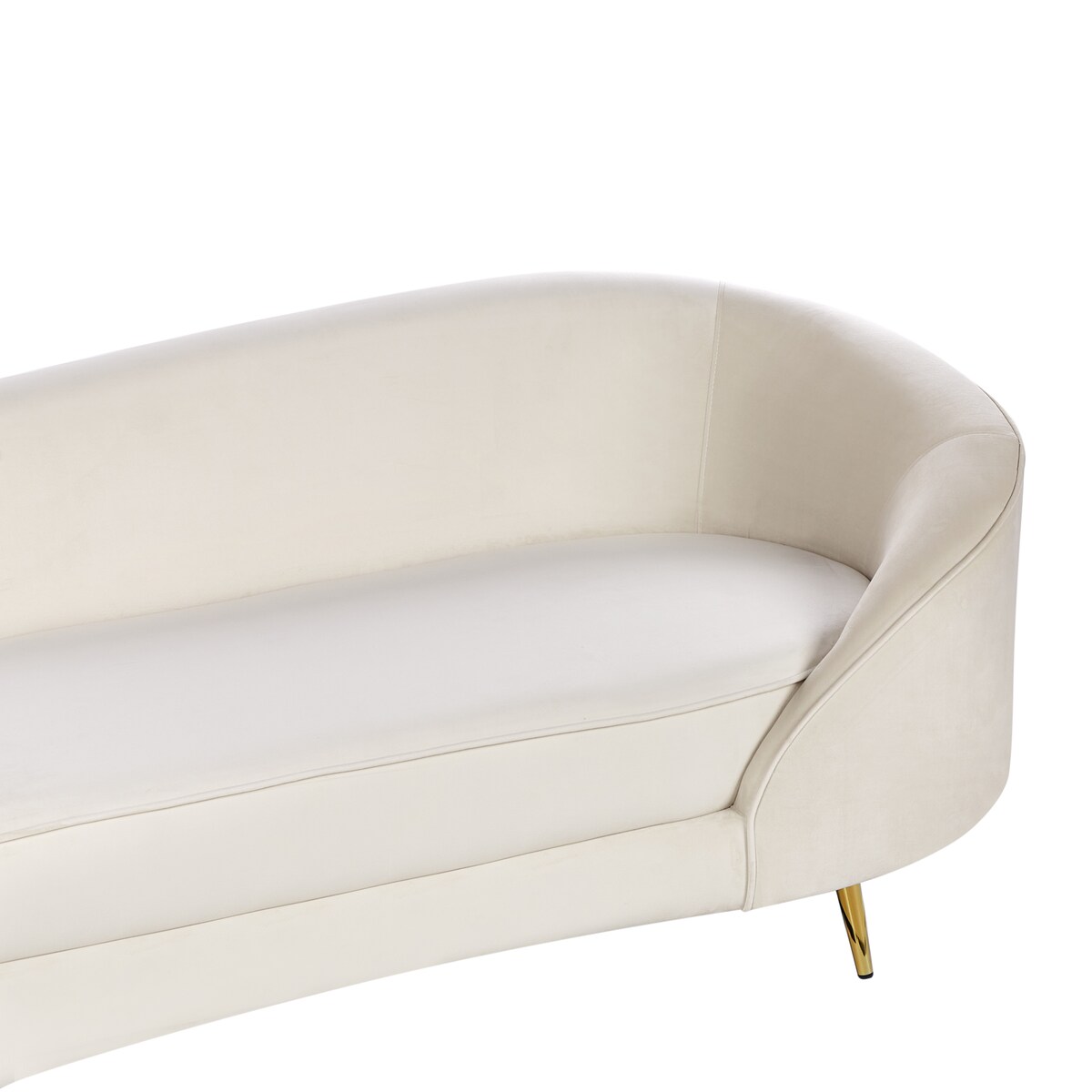 Sofa dla 2 osób SAVAR Welur Jasnobeżowy
