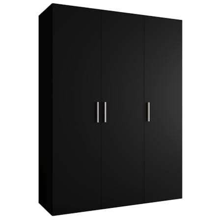 Szafa uchylna otwierana BARI 1 150 wys. 202 cm Czarny + u. Srebrny