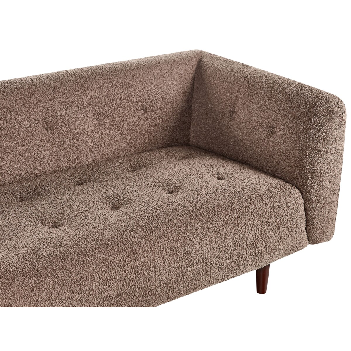 Sofa 3-osobowa boucle brązowa BYSKE