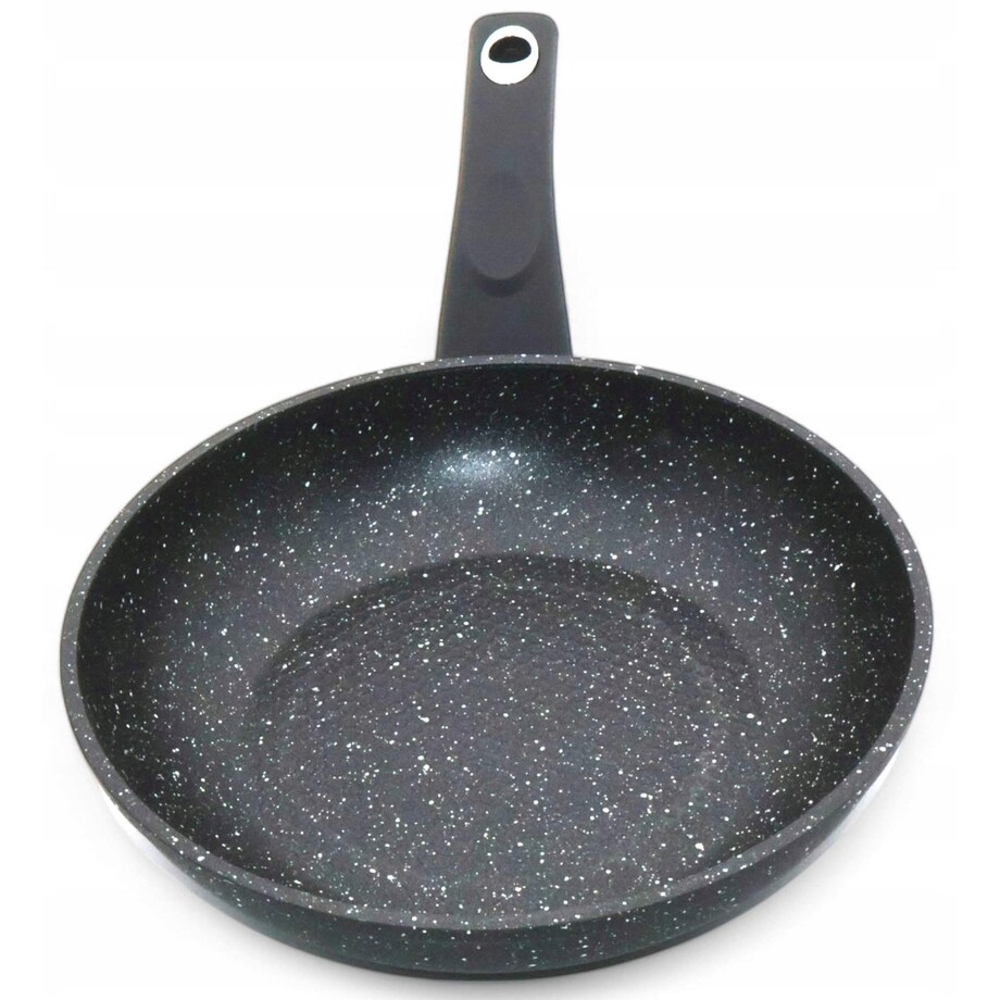 Patelnia Granitowa 22 Cm Plaster Miodu Indukcja Gaz 1.4L Wysoka 4.5