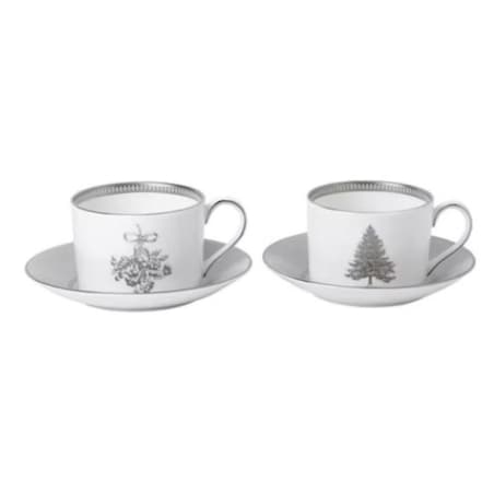 Filiżanka do herbaty ze spodkiem 2 szt. Winter White Wedgwood