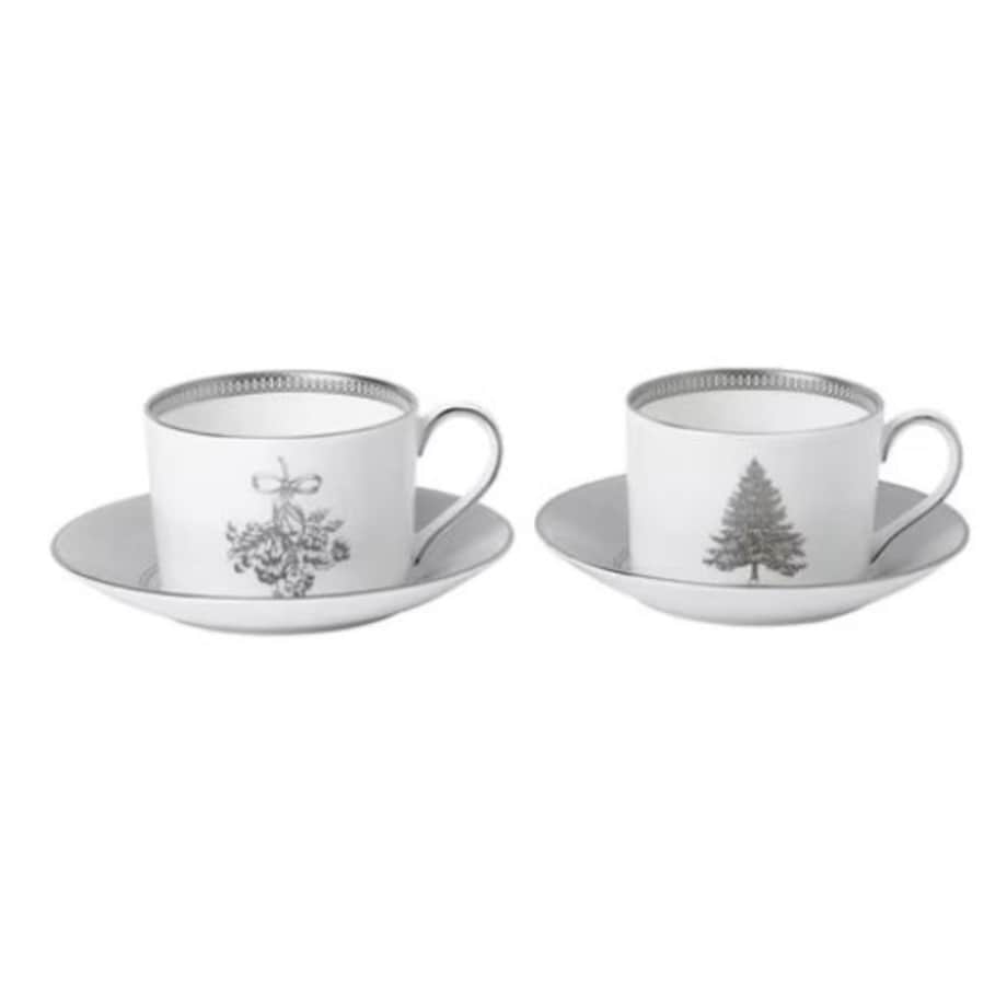 Filiżanka do herbaty ze spodkiem 2 szt. Winter White Wedgwood