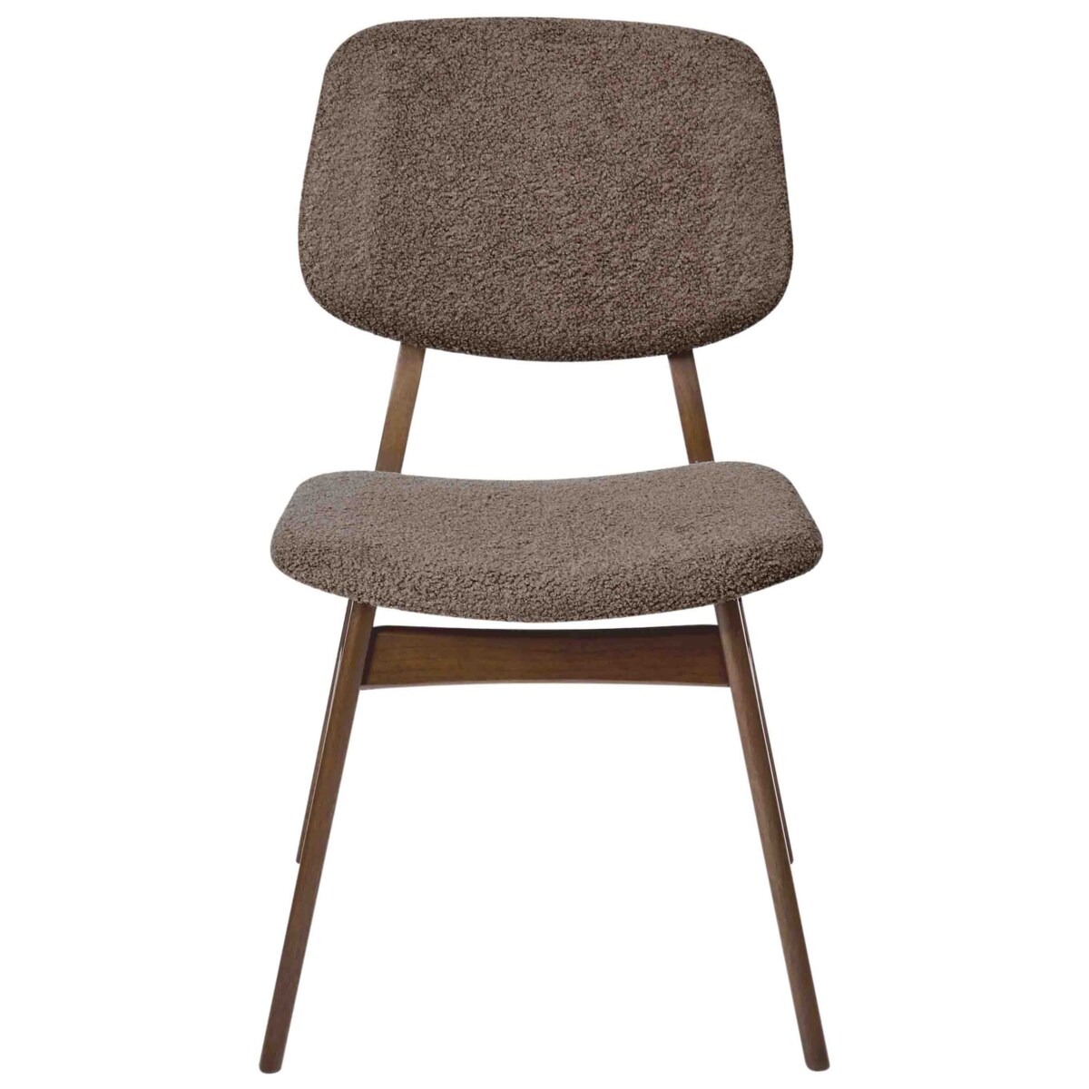 Zestaw 2 krzeseł do jadalni ELLA Drewno Ciemny brąz/ beżowoszary