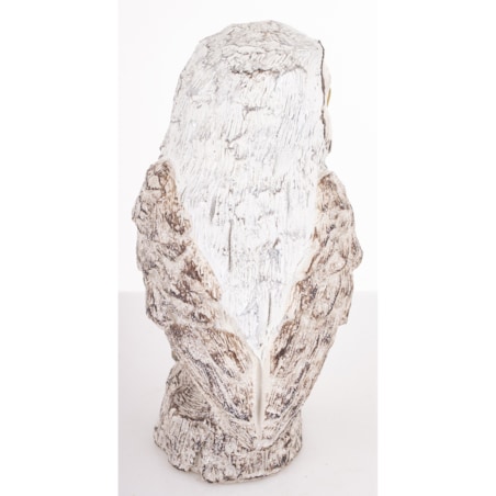 Dekoracja - biała sowa 18,5x9,5x10 cm UGLE small