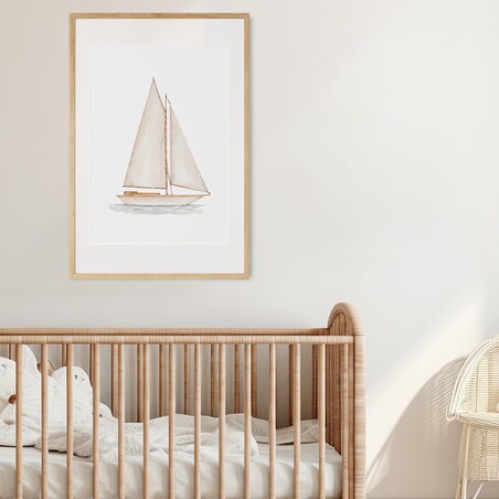 Plakat dla dzieci Jacht 40x50