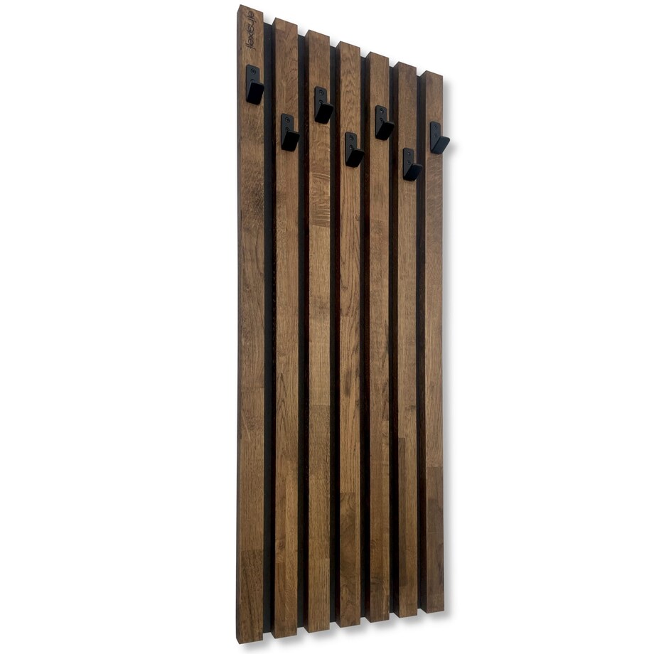 Drewniany wieszak na ubrania Lamele 98cm moduł 40cm brązowy