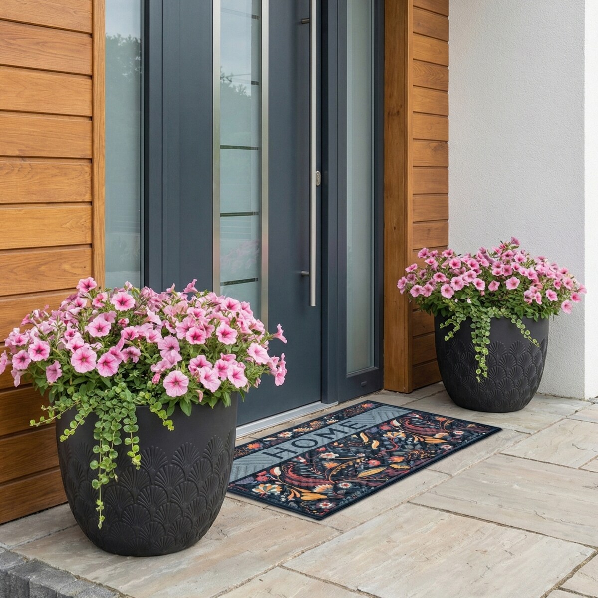 Wycieraczka gumowa pod drzwi 45x75 cm Baxter kwiaty