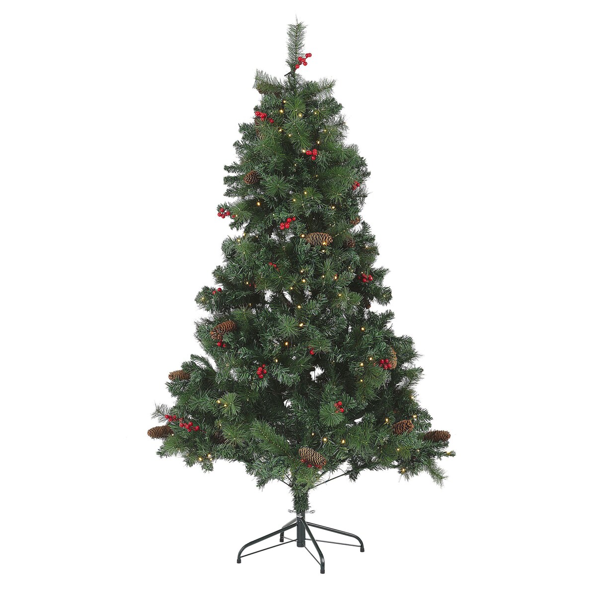 Sztuczna choinka świąteczna LED JACINTO 180 cm Ciemnozielony