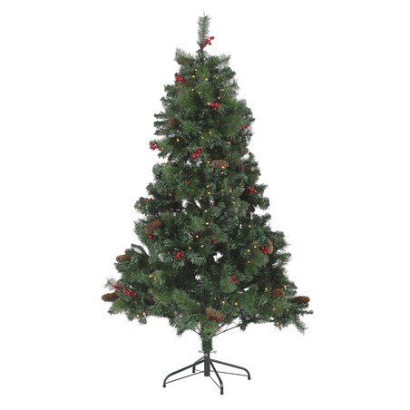 Sztuczna choinka świąteczna LED JACINTO 180 cm Ciemnozielony
