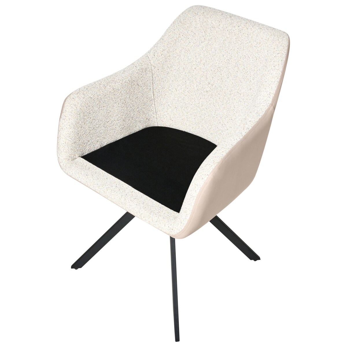 Zestaw 2 krzeseł do jadalni LITHIA Boucle Jasnobeżowy