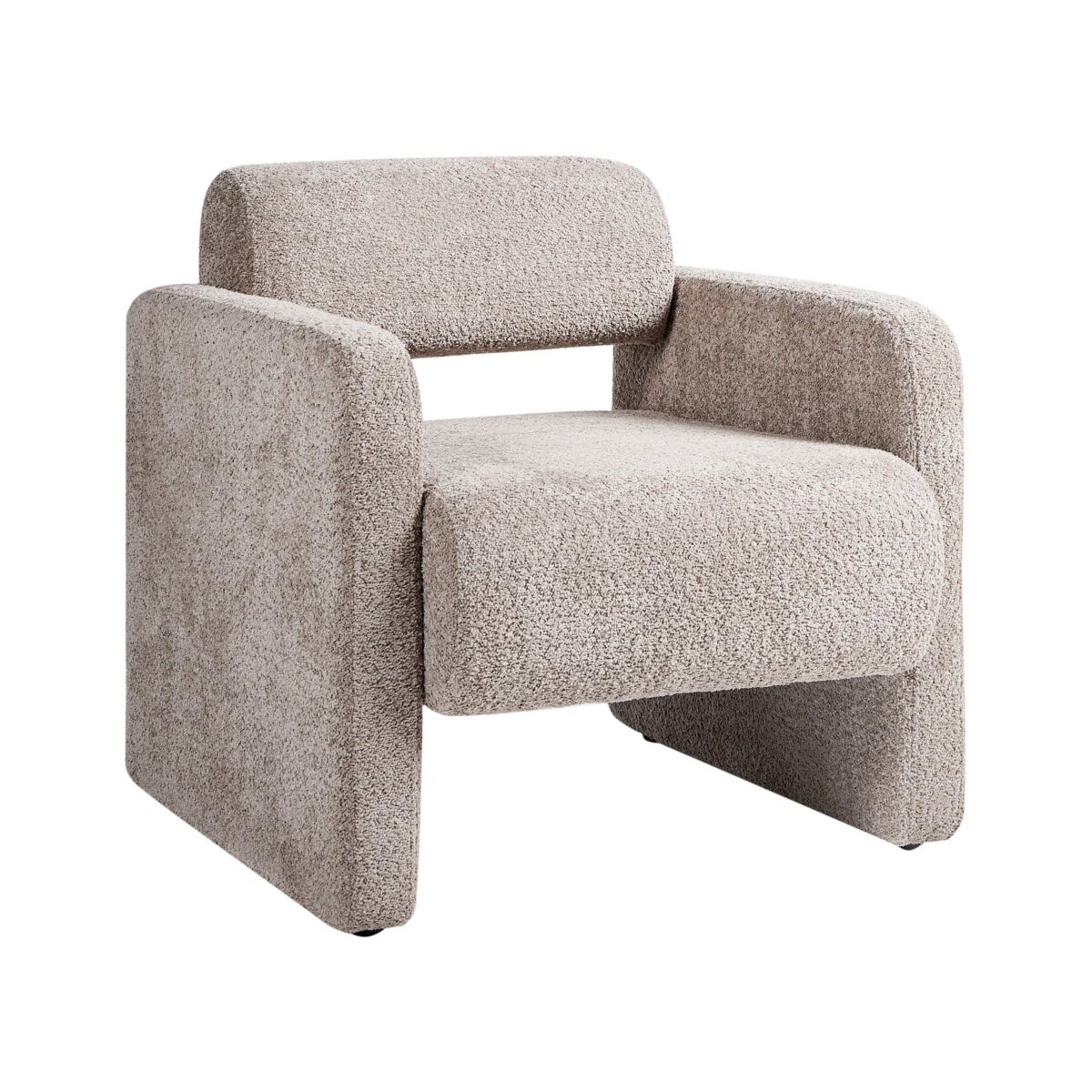 Fotel HALLSBERG Boucle Beżowoszary