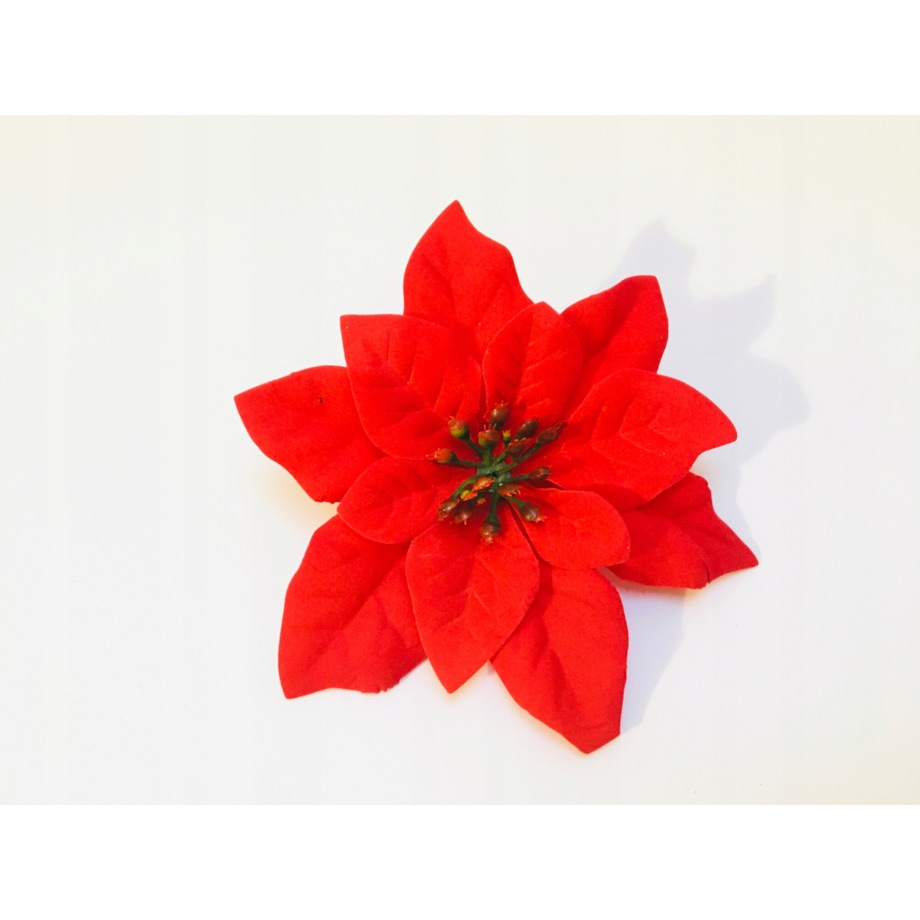 GWIAZDA betlejemska czerwona 14cm do dekoracji choinki schody stroik święta