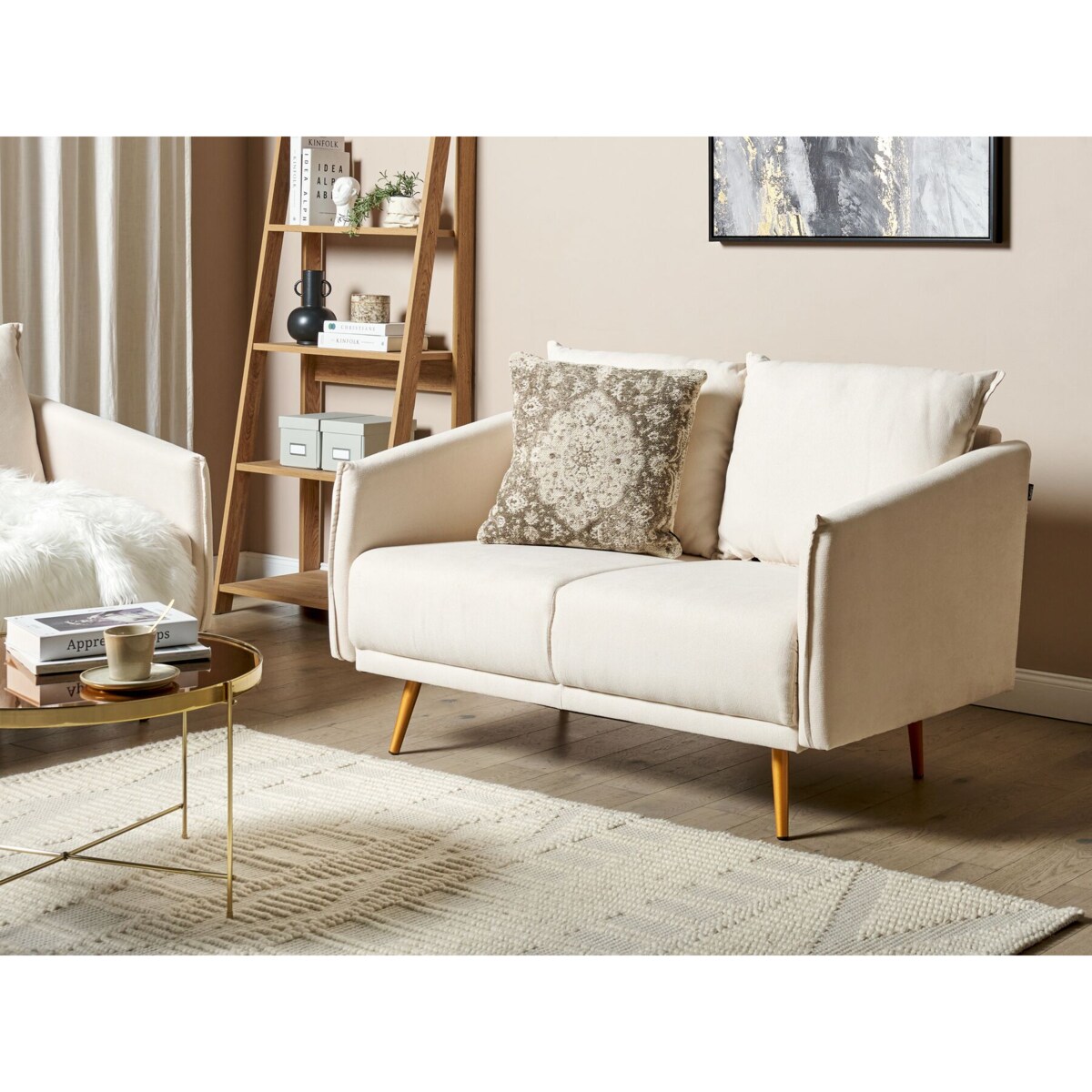 Sofa 2-osobowa beżowa MAURA