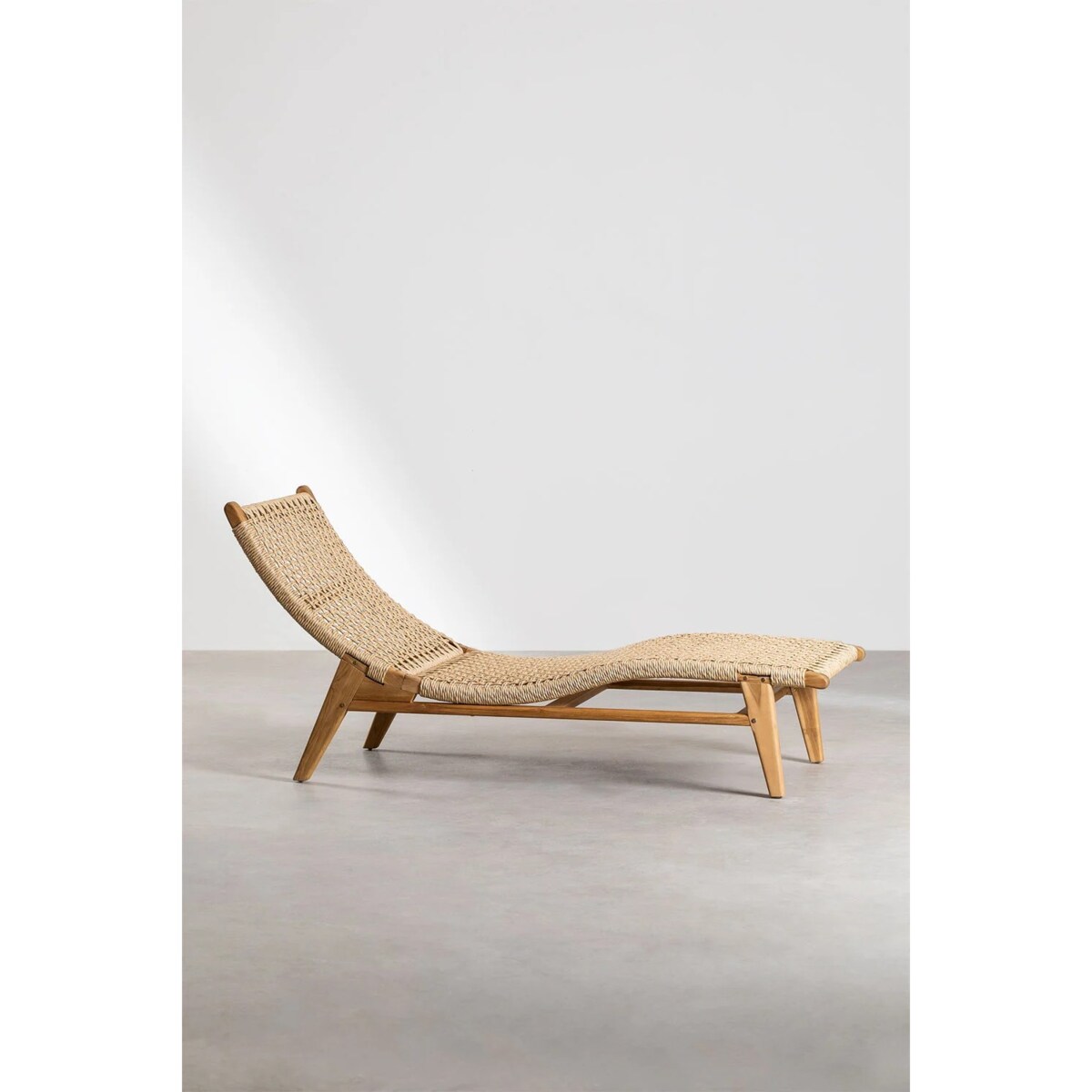 Leżak z drewna tekowego Pitea