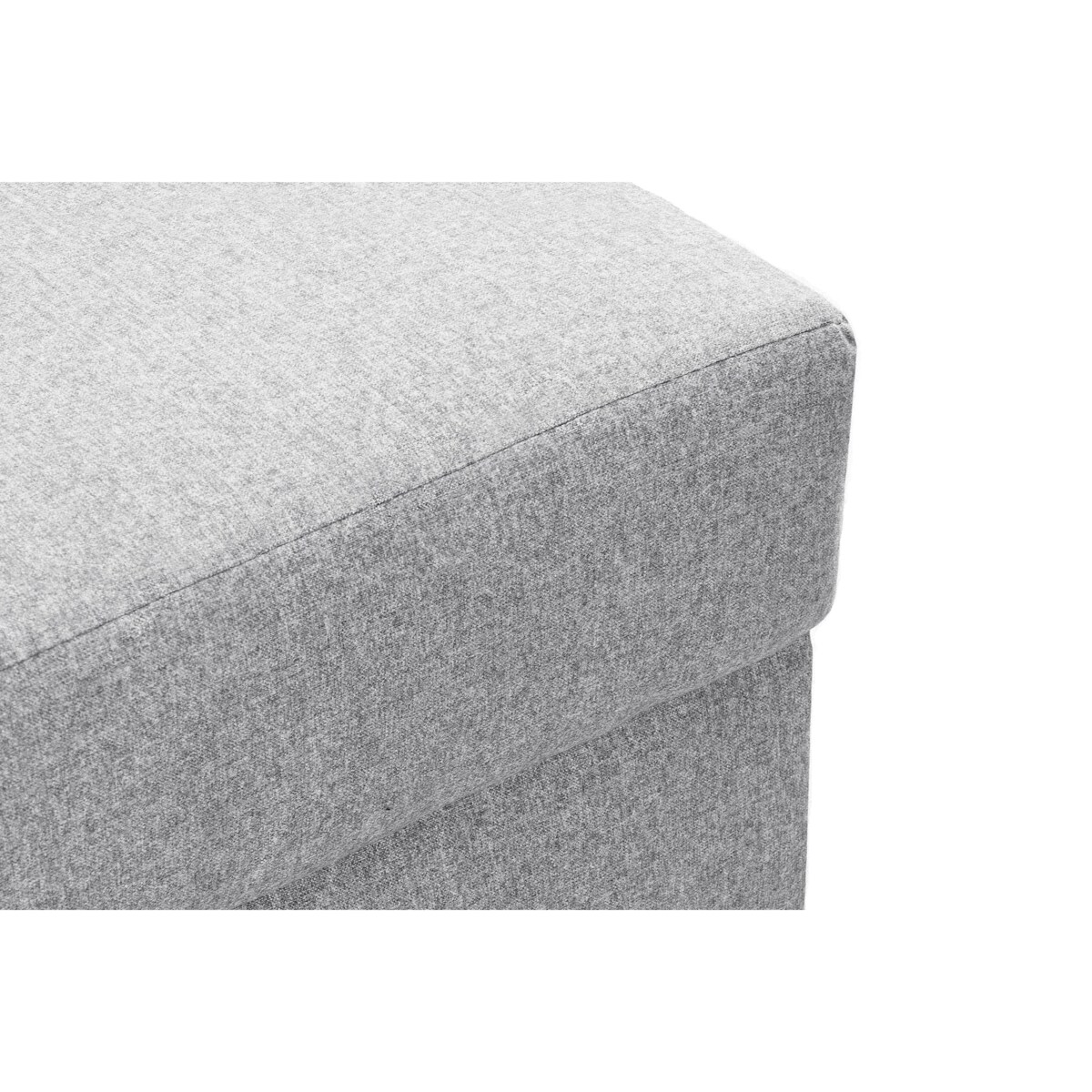 KONSIMO ERISO Szary składany stołek na drewnianych nogach otomana