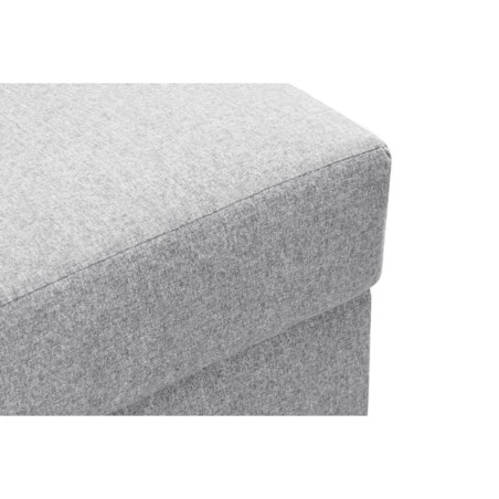 KONSIMO ERISO Szary składany stołek na drewnianych nogach otomana