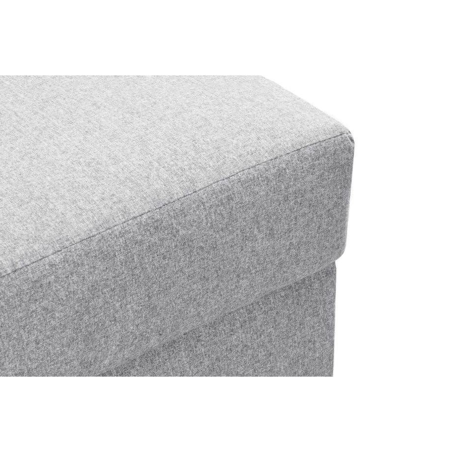 KONSIMO ERISO Szary składany stołek na drewnianych nogach otomana