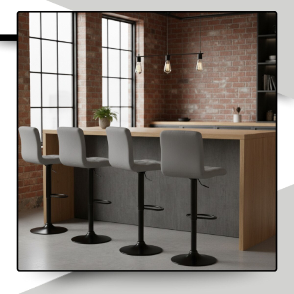 Hoker jasnoszary do kuchni jadalni wyspy