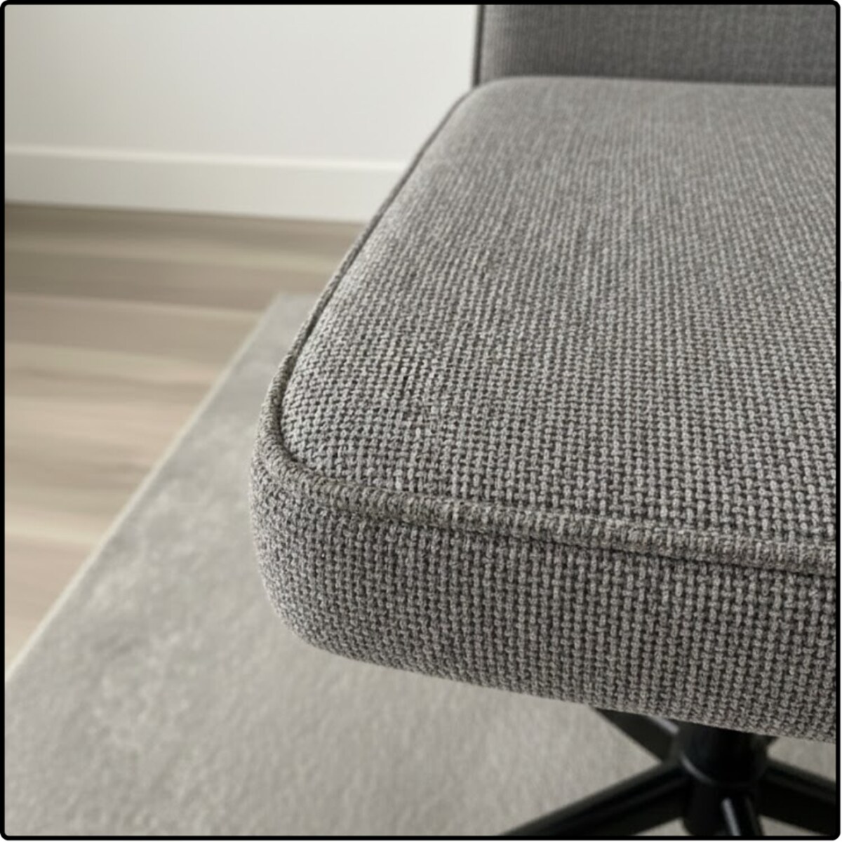 Fotel biurowy obrotowy krzesło biurowe wygodny do biurka regulowany szary welurowy