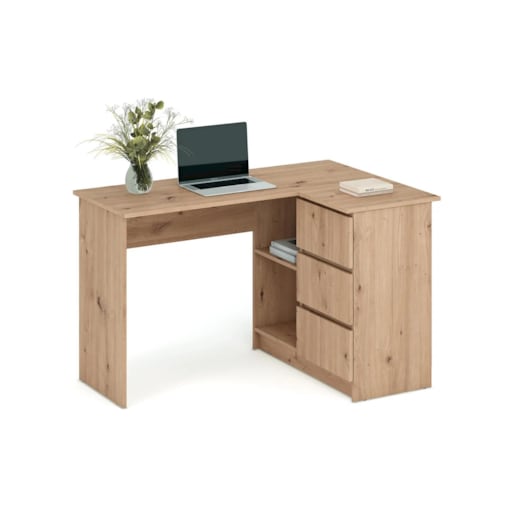 Biurko narożne BEGA dąb artisan