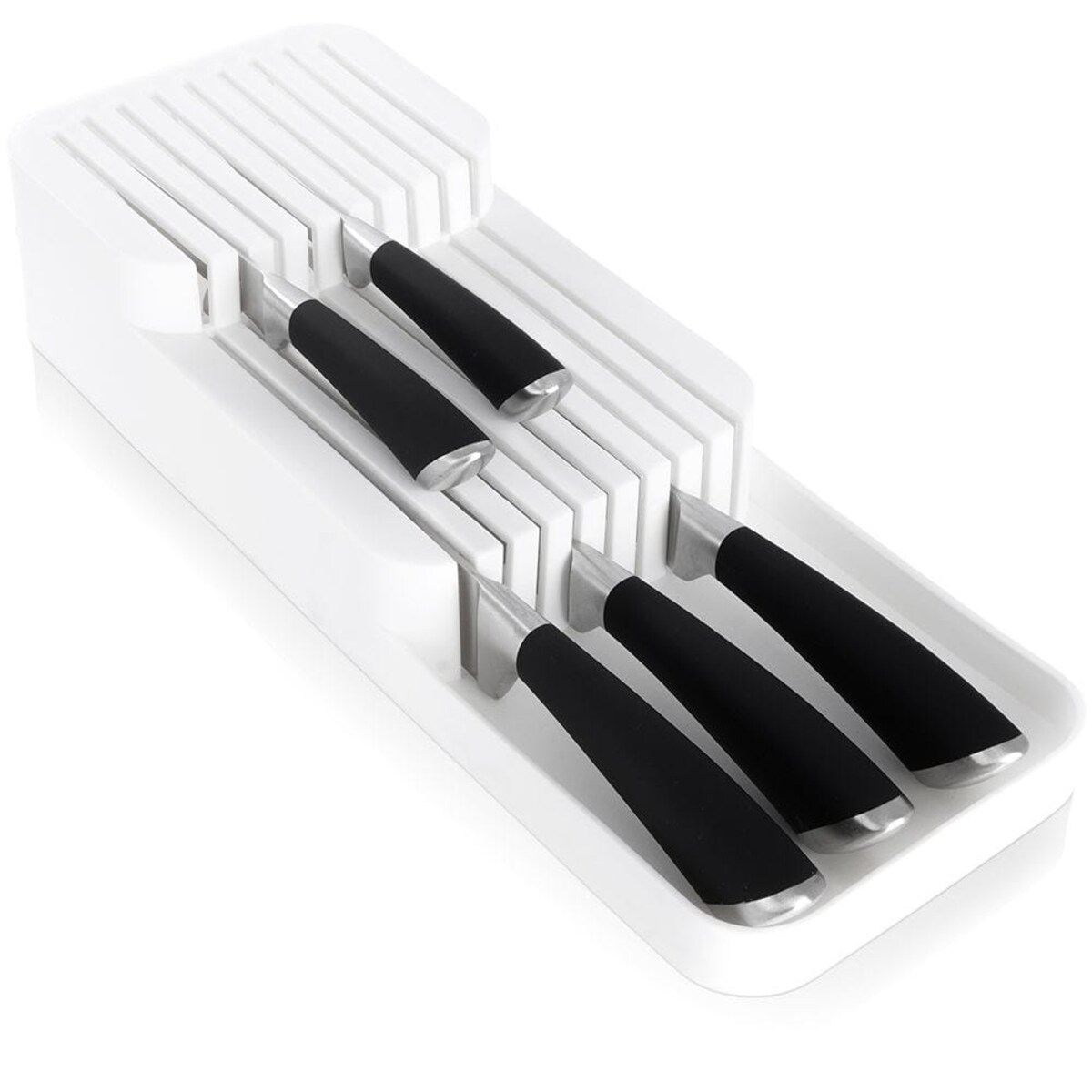 Organizer Wkład do Szuflady na Noże Kuchenne Biały 39 x 14,5 x 7,5 cm