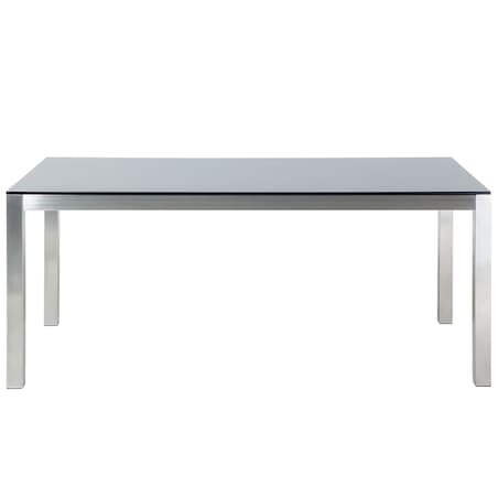 Stół ogrodowy GROSSETO 180 cm 90 cm Szkło hartowane Czarny
