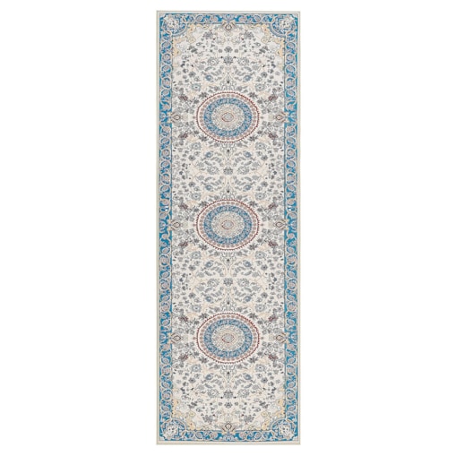 Dywan 80 x 240 cm beżowo-niebieski GORDES