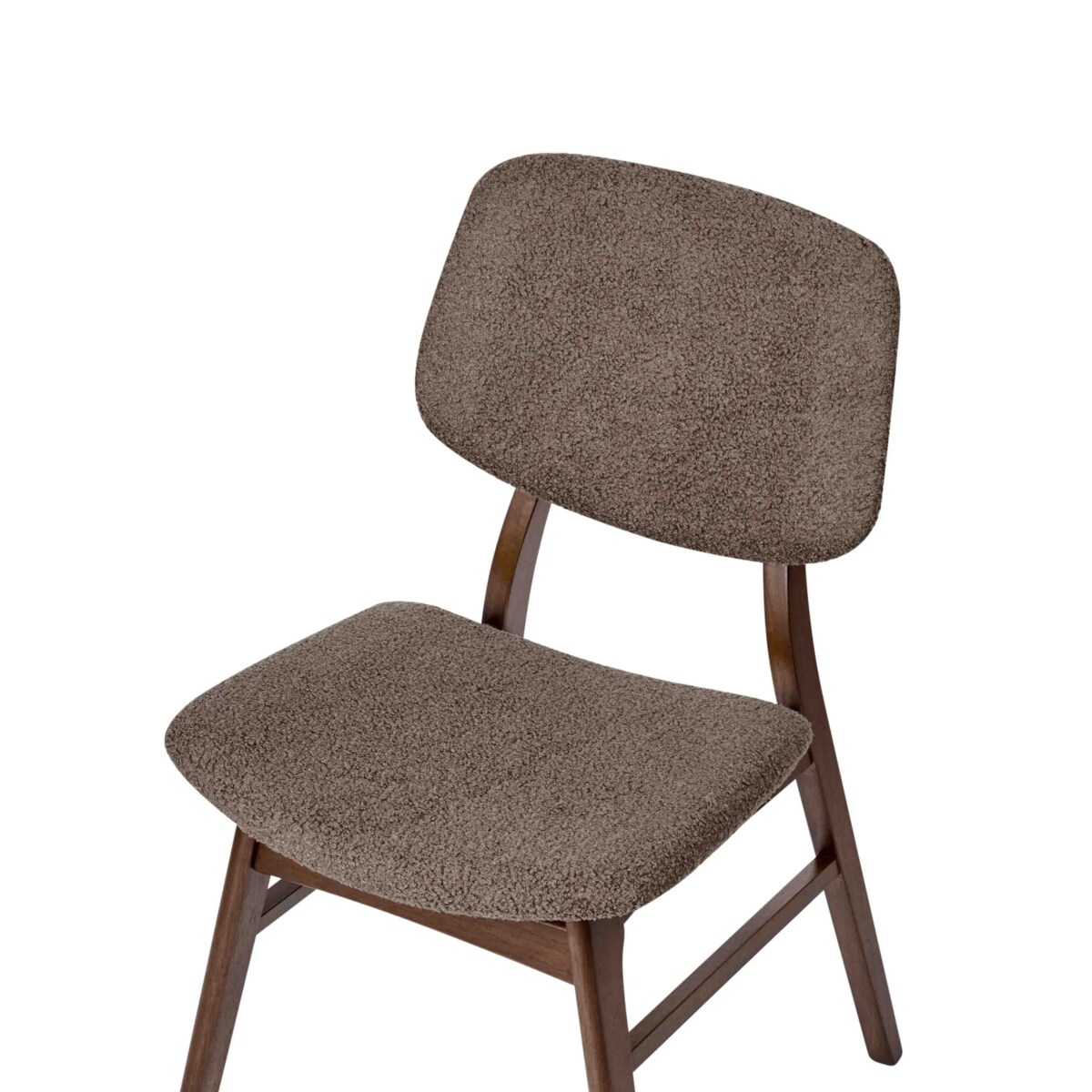 Zestaw 2 krzeseł do jadalni ELLA Drewno Ciemny brąz/ beżowoszary