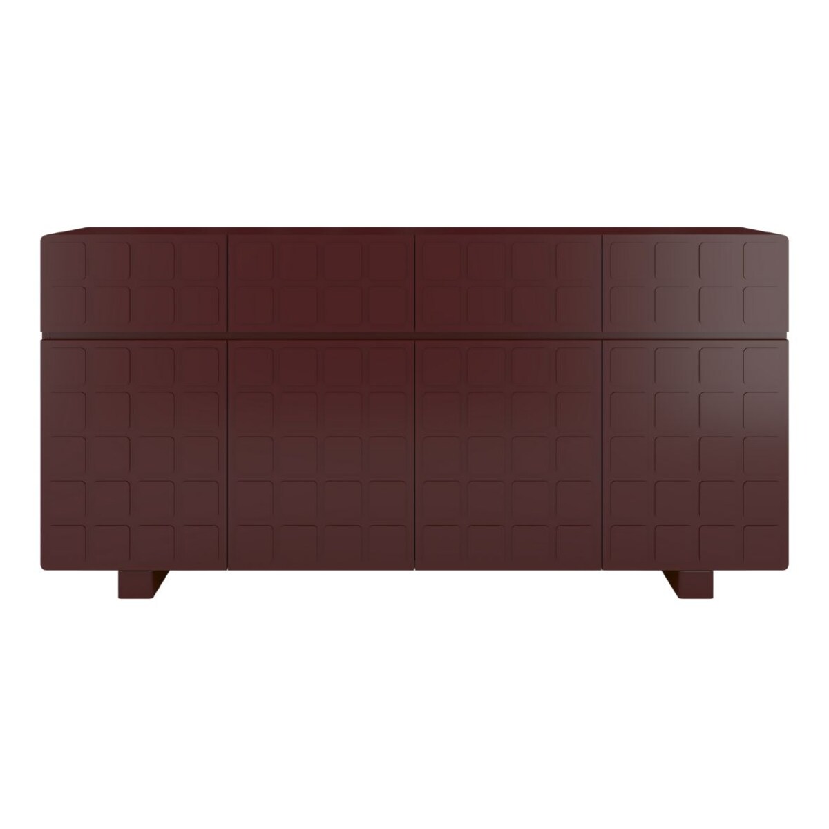 Nowoczesna komoda z frontami 3D Skandica CUBO LONG / kolor mahoń / szer. 169 cm