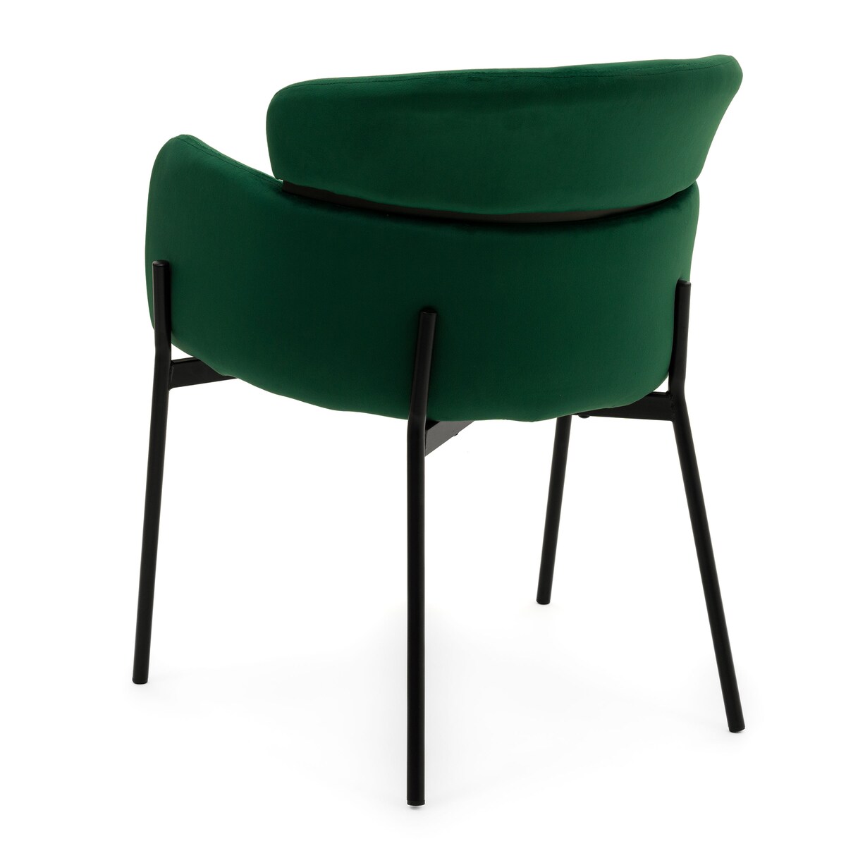 Krzesło tapicerowane welurowe do salonu BOLZANO zielone