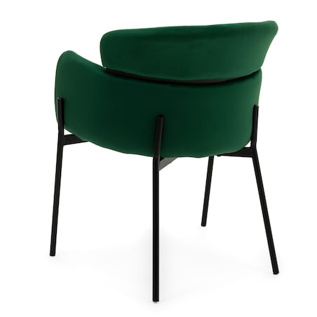 Krzesło tapicerowane welurowe do salonu BOLZANO zielone