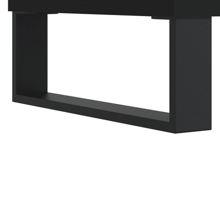 vidaXL Stolik kawowy, czarny 90x49x45 cm, materiał drewnopochodny