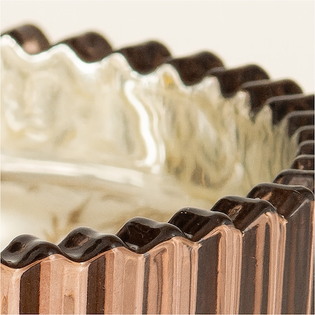 Świeca Dekoracyjna Szklana Świąteczna Ozdobna 10X5 CM Kolor Mocca