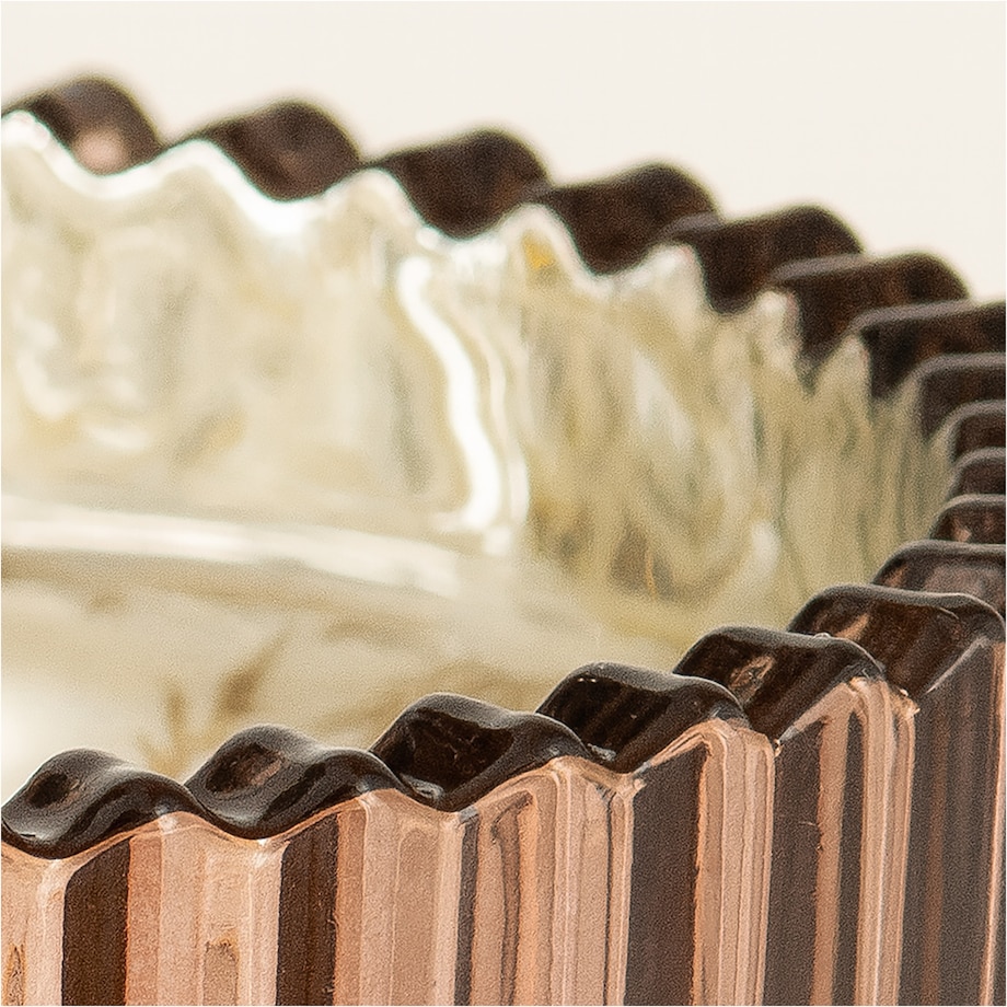 Świeca Dekoracyjna Szklana Świąteczna Ozdobna 10X5 CM Kolor Mocca