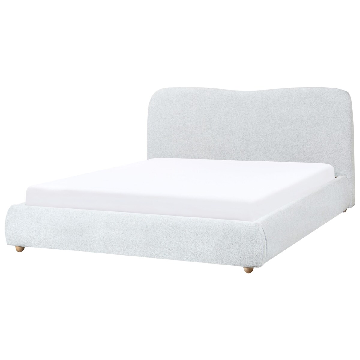 Łóżko z pojemnikiem BLAGNAC 160 x 200 cm Jasnoszary