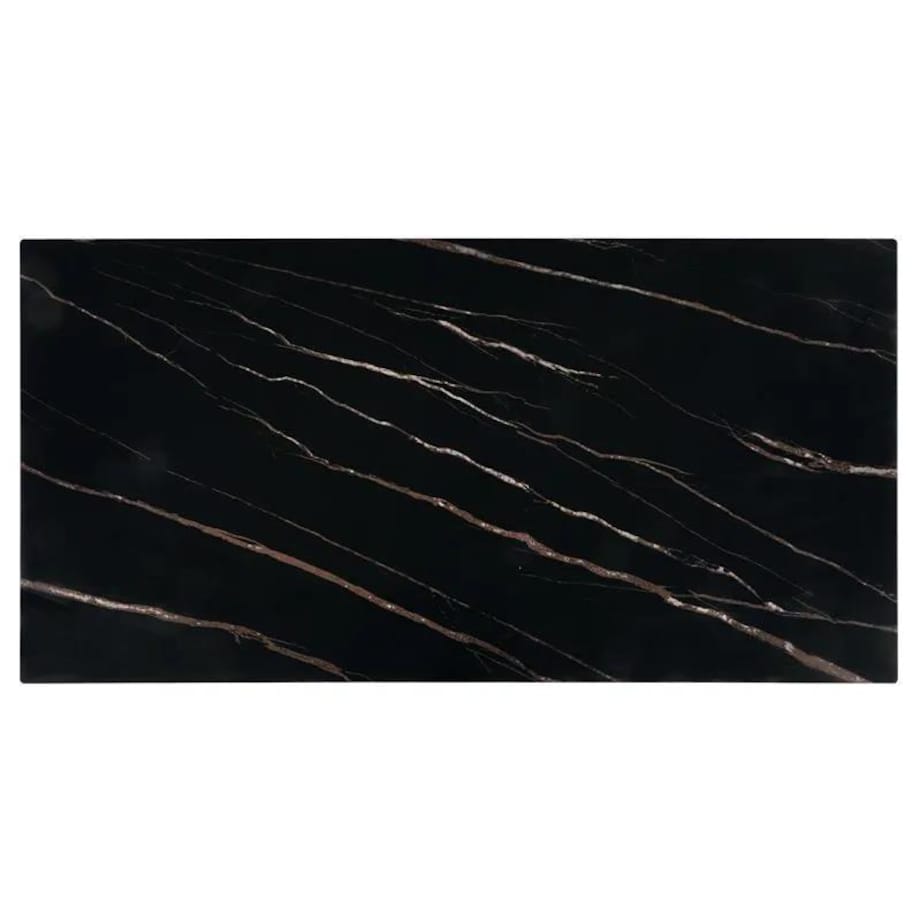 Ława RAMONA 121x61 czarny marmur/orzech