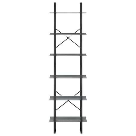 vidaXL Regał na książki, szary, 60x30x210 cm, lite drewno sosnowe