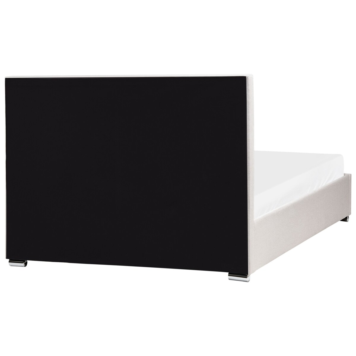 Łóżko z pojemnikiem ROUEN 140 x 200 cm Jasnobeżowy