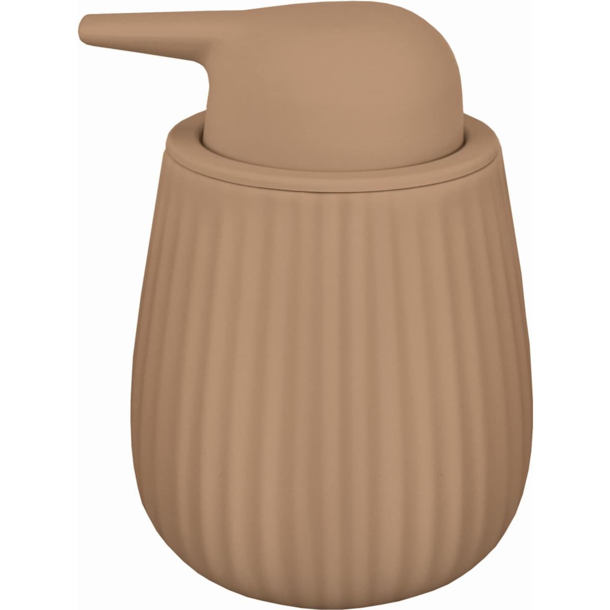 Kleine Wolke Groove Dozownik do mydła brązowy ceramika