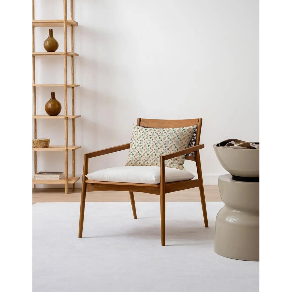 Poduszka świąteczna - Akwarelowe króliczki świąteczne