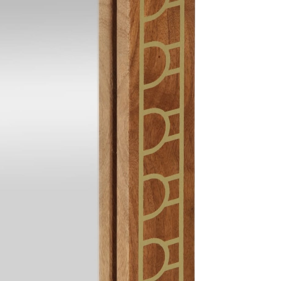 vidaXL Lustro łazienkowe, 50x70x2,5 cm, lite drewno mango i szkło
