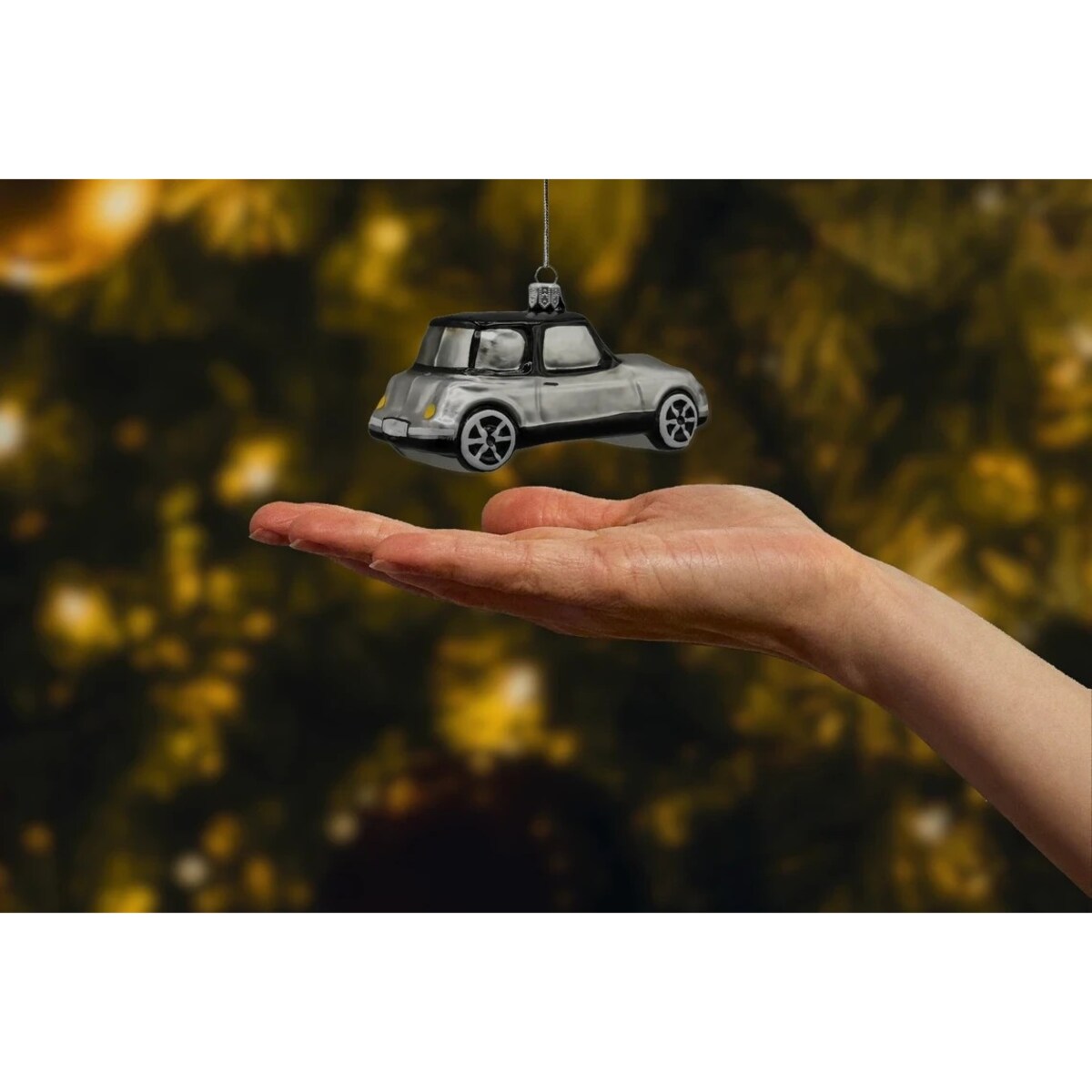 Bombka choinkowa: Samochód Mini Morris: szary