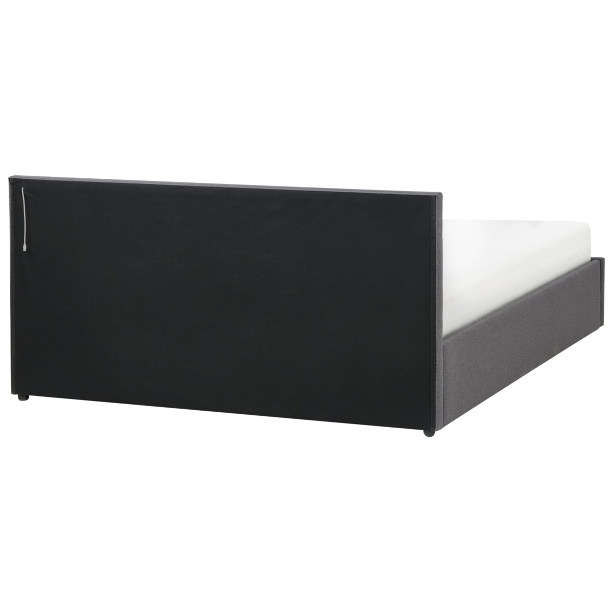 Łóżko LED z pojemnikiem ARMELLE 160 x 200 cm Ciemnoszary