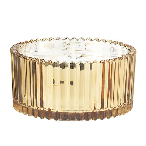 Świeca Dekoracyjna Szklana Świąteczna Ozdobna 10X5 CM Kolor Złoty